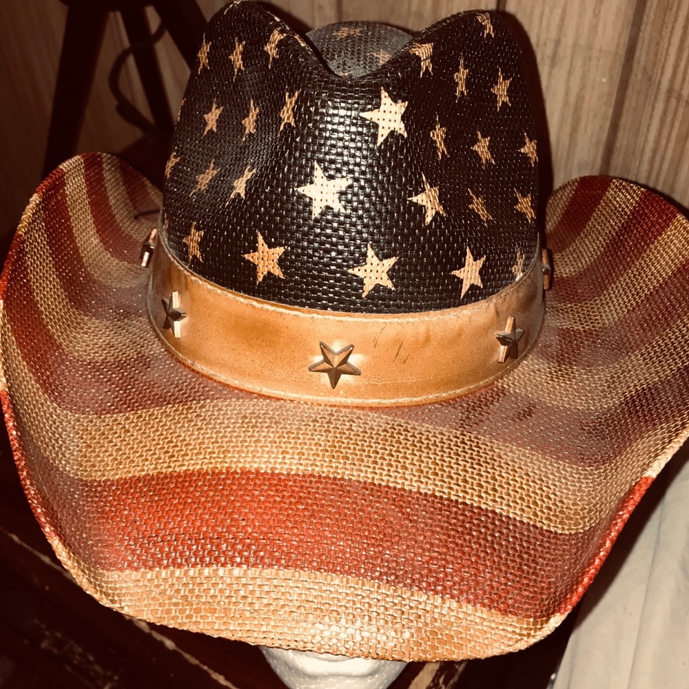 American flag print Cowboy hat. never worn/used